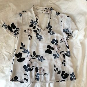 White floral top